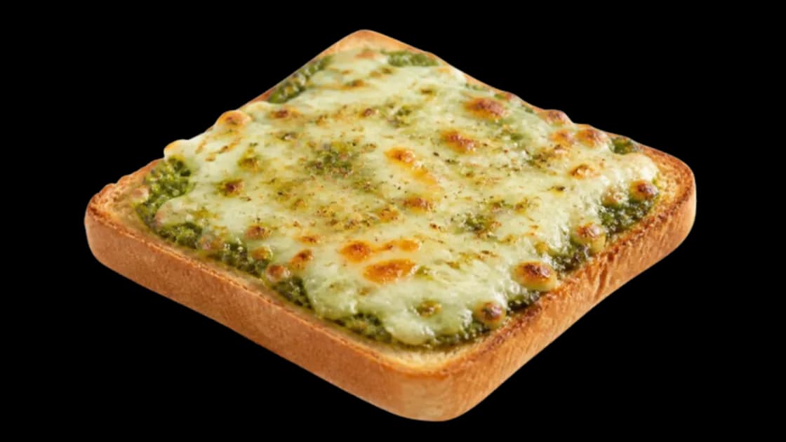 Cheese chutney slice, toasted with melted cheese